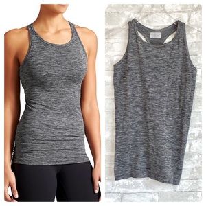 Athleta | Renew Ribbed Heathered Gray Racerback